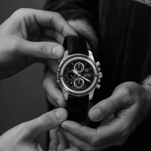 J'ai vendu une montre bracelet Thunderbird II au roi, avec bracelet en cuir noir et cadran noir. Passionné de montres mécaniques pour hommes, il hésitait entre acheter une Hublot, une Cartier ou une Oméga.