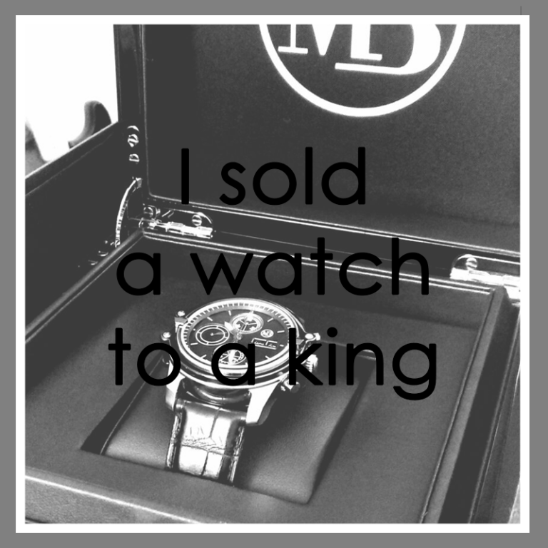 The king's watch I sold a French watch to a king