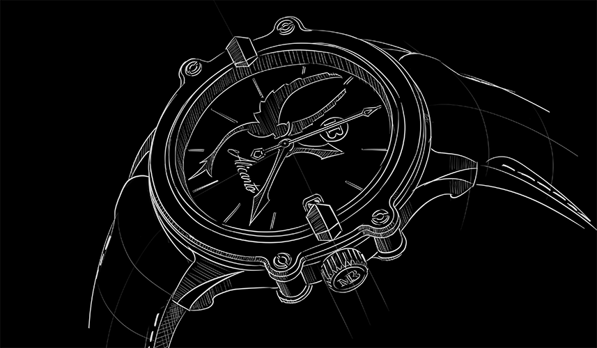 Esquisse de montre alicanto